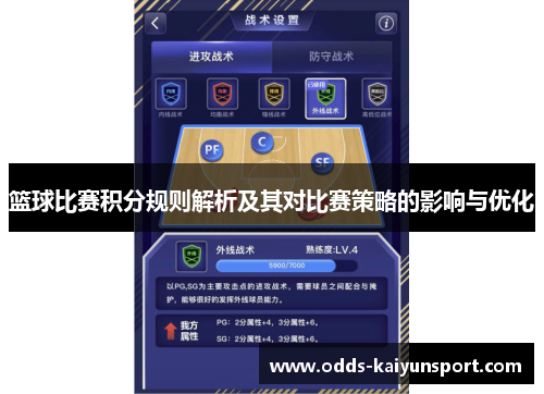 篮球比赛积分规则解析及其对比赛策略的影响与优化