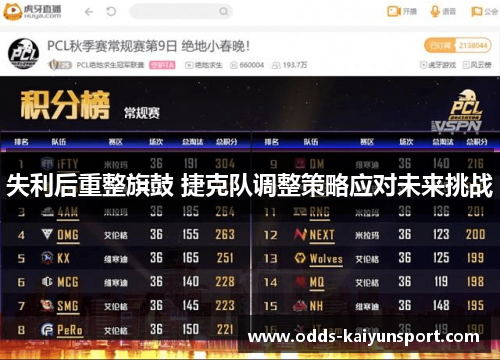失利后重整旗鼓 捷克队调整策略应对未来挑战